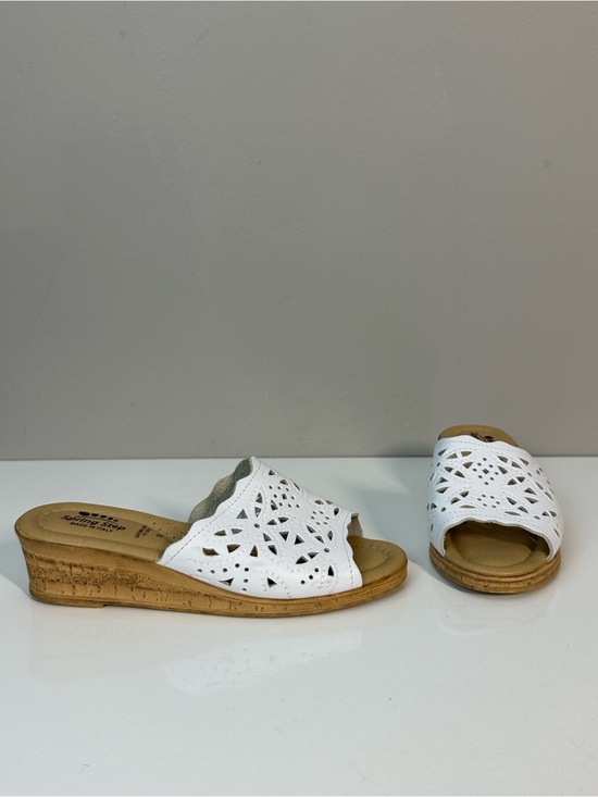 Spring Step Shoes - Spring Step Estella White Leather Wedge Slide Sandals Size 35(5)